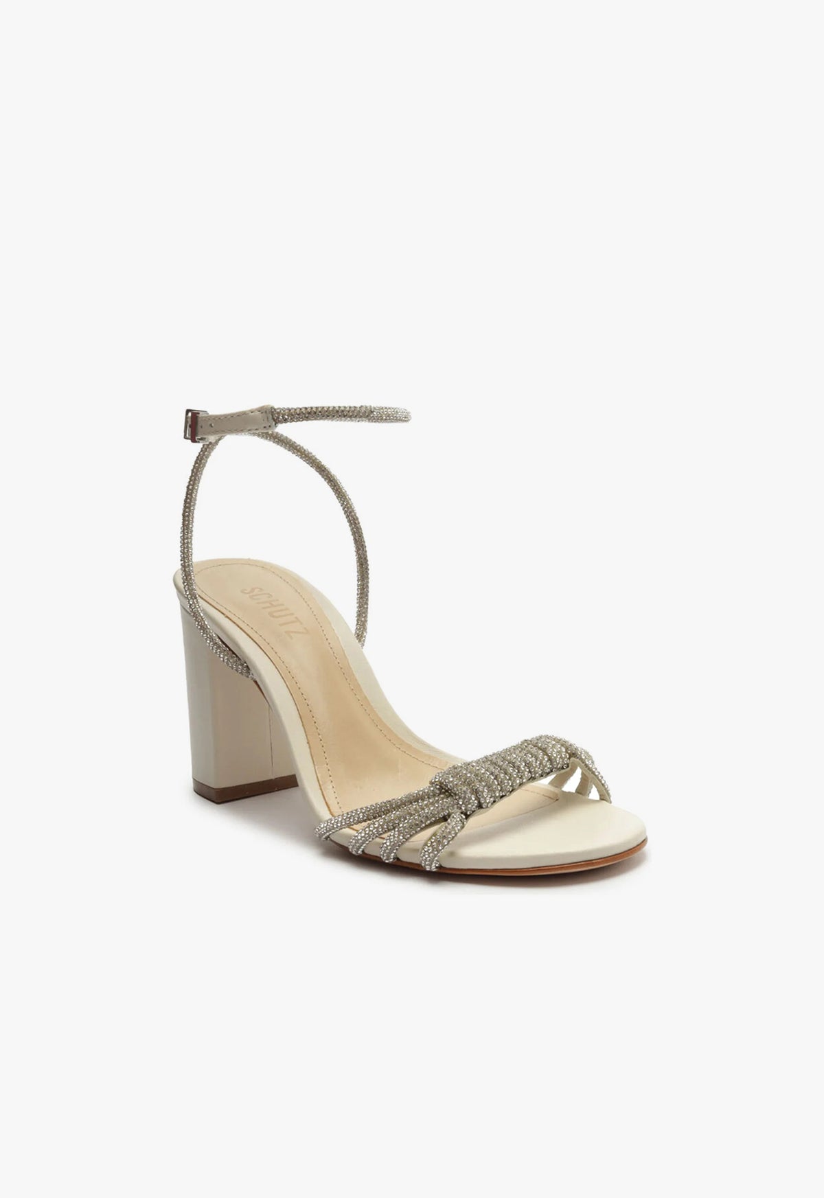 Jewell Block Nappa Leather Sandal