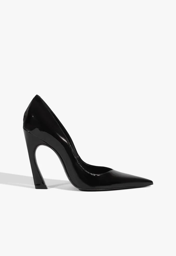 Lexi High Sculptural Black Pump