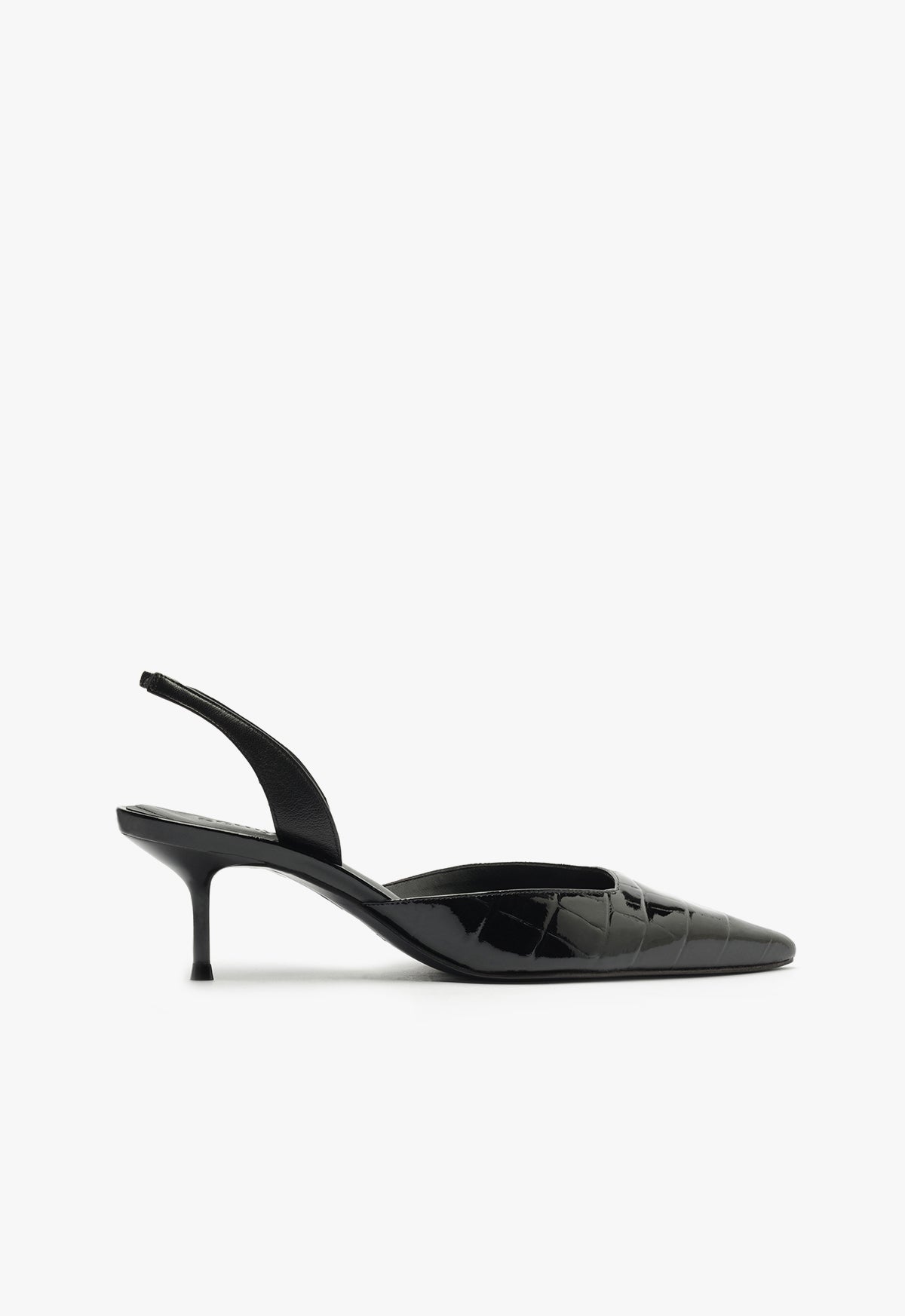 Paola Mid Stiletto Black Pump