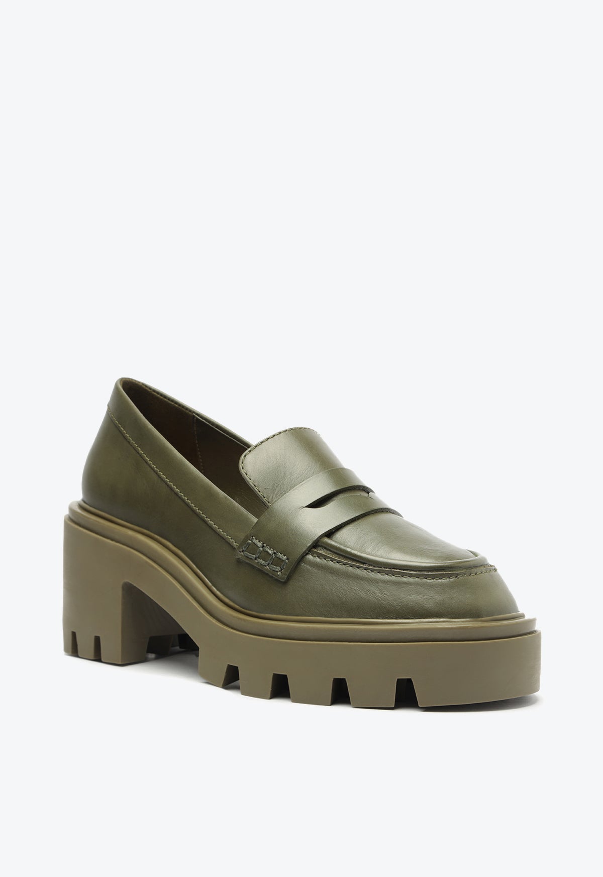 Viola Tractor Leather Flat