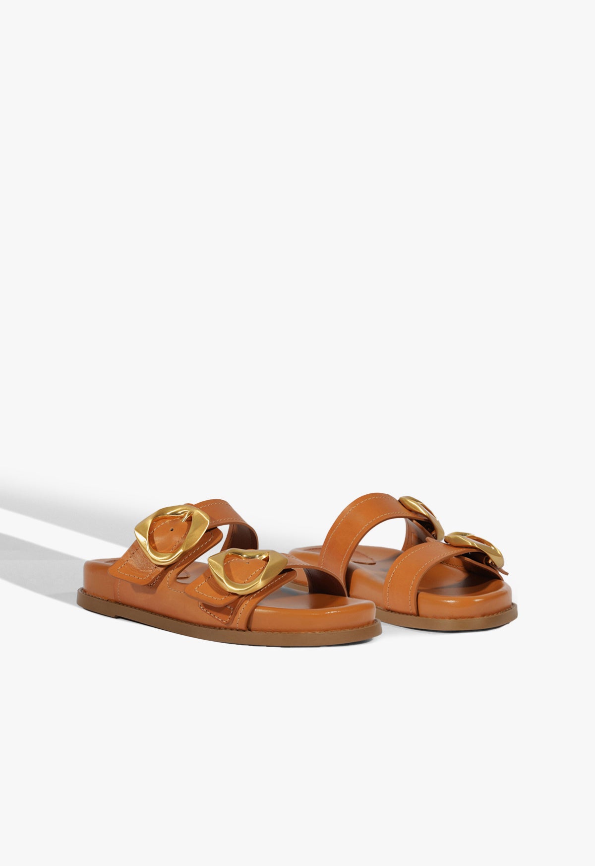 Olga Brown Leather Sporty Sandal