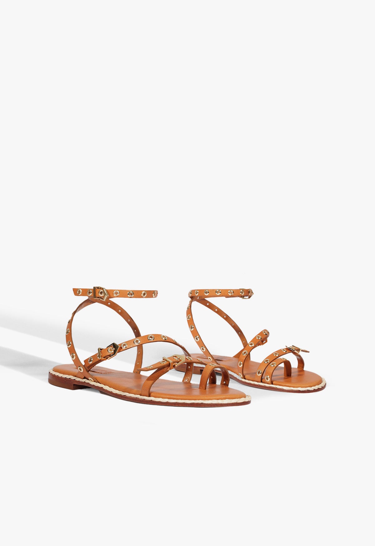 Annete Brown Leather Sandal