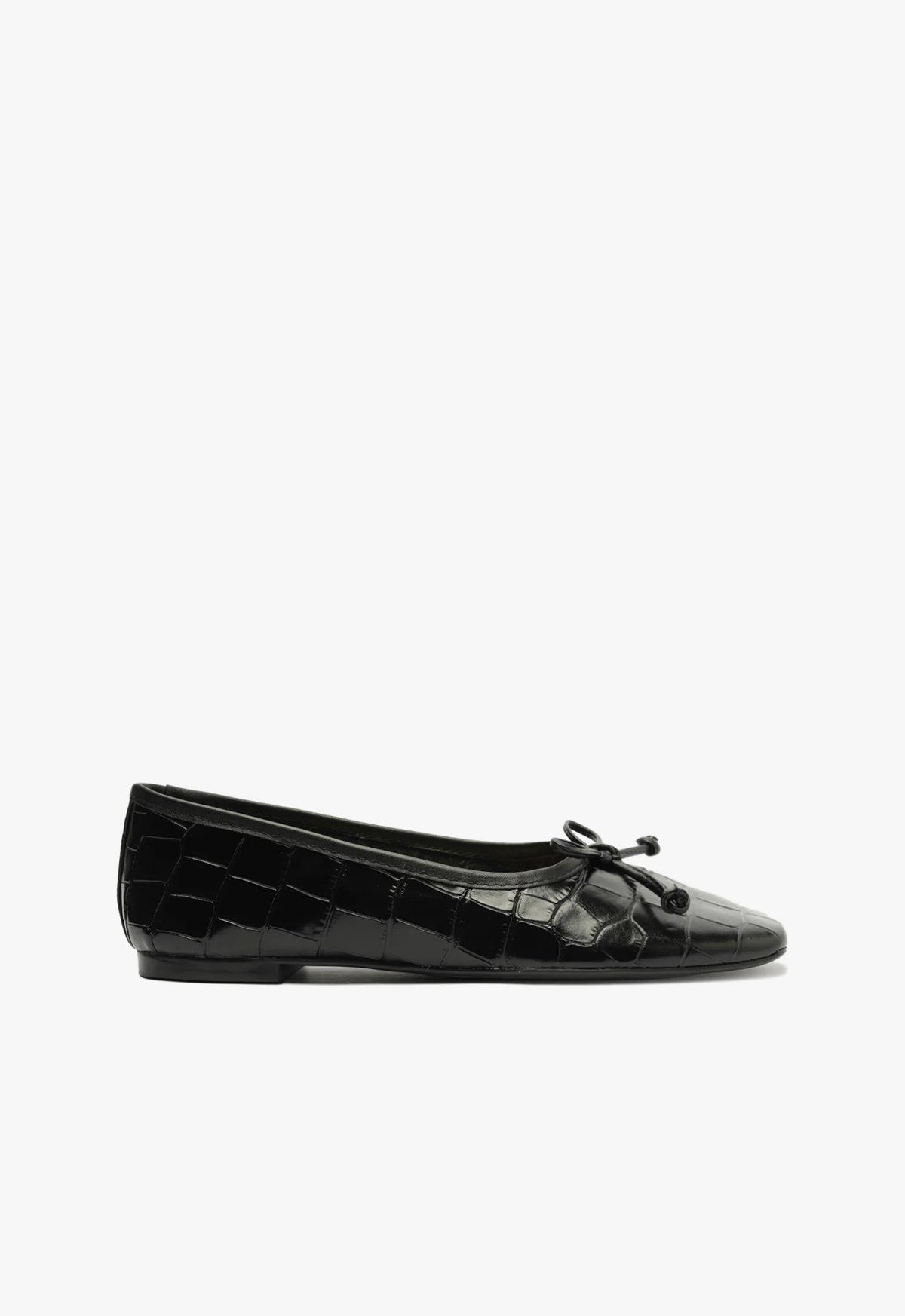 Arissa Black Leather Ballet Flat