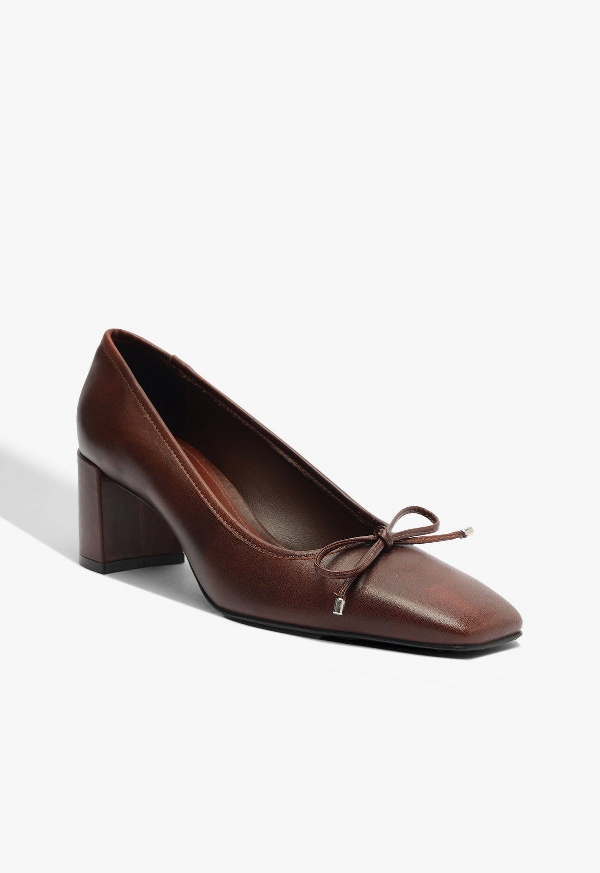 Arissa Block Leather Pump